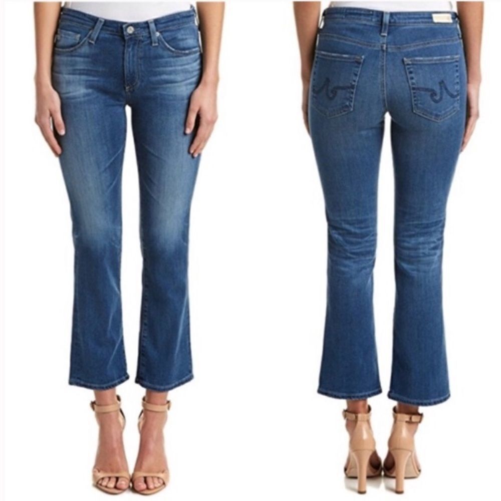 AG ‘The Jodi Crop’ High-Rise Slim Flare Jeans